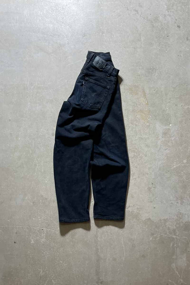 MADE IN USA 93'S SILVER TAB LOOSE DENIM PANTS / SULFUR BLACK [SIZE: W30 x L30 USED]