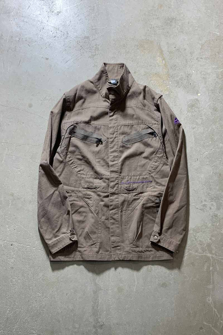 Y2K EARLY 00'S SNAP BUTTON JACKET / KHAKI [SIZE: S USED]