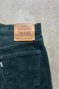 MADE IN MEXICO 97'S 565 CORDUROY PANTS / GREEN [SIZE: W34 x L30 USED]