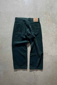 MADE IN MEXICO 97'S 565 CORDUROY PANTS / GREEN [SIZE: W34 x L30 USED]