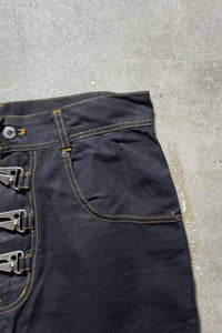 Y2K EARLY 00'S HOOK CANVAS PANTS / BLACK [SIZE: 34 USED]