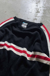 Y2K EARLY 00'S V-NECK KNIT SWEATER / BLACK [SIZE: M USED]