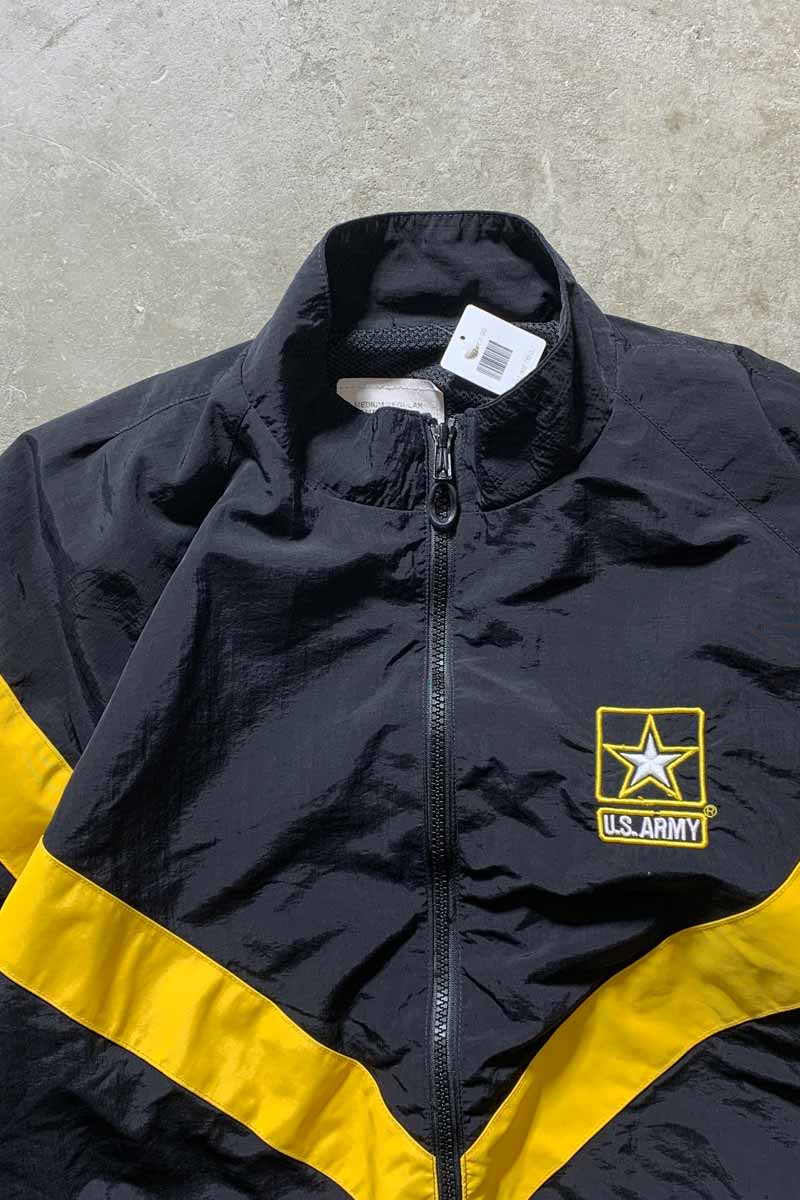 01'S ZIP UP NYLON JACKET / BLACK / YELLOW [SIZE: M USED]