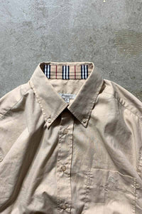 MADE IN ENGLAND L/S B.D SHIRT / BEIGE [SIZE: M USED]