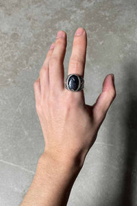 STERLING SILVER RING W/STONE [SIZE: 18.5号相当 USED]