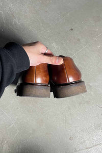 AZAY STRAIGHT TIP LEATHER SHOES / BROWN [SIZE: US9.0(27.0cm相当) USED]