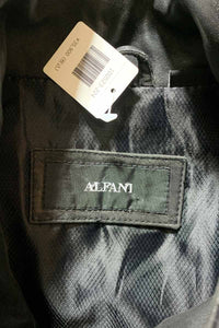 STAND COLLAR ZIP UP LEATHER JACKET / BLACK [SIZE: M USED]