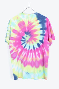 TIE DYE T-SHIRT / PINK/BLUE GREEN [SIZE:M USED]