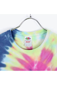 TIE DYE T-SHIRT / PINK/BLUE GREEN [SIZE:M USED]