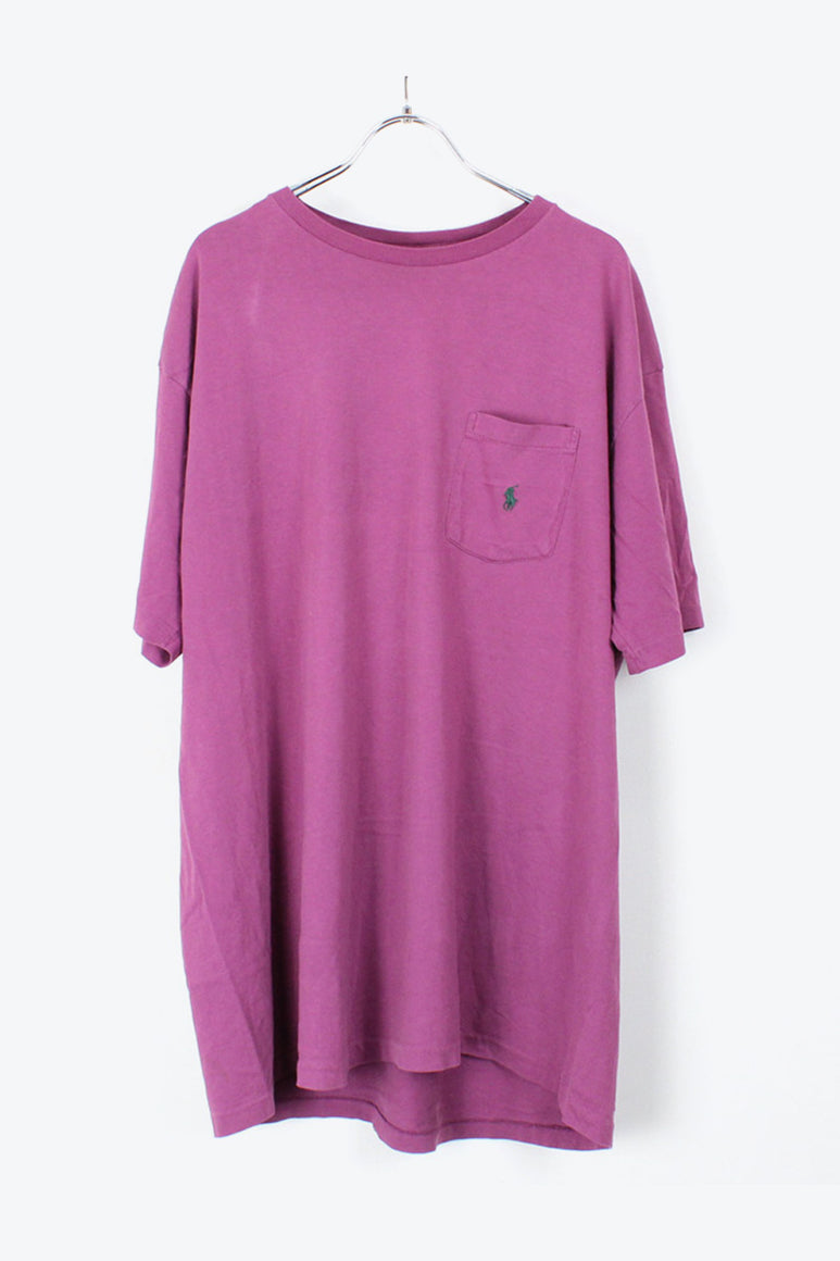 MADE IN USA 90'S S/S ONE POINT T-SHIRT / PURPLE [SIZE:L USED]