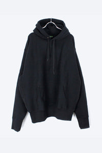 MADE IN USA #232 12OZ CROSS-KNIT PULLOVER HOODED / BLACK