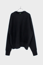 画像をギャラリービューアに読み込む, MADE IN USA #234 12OZ CROSS-KNIT CREW NECK SWEAT SHIRT / BLACK