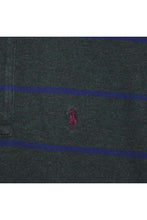 画像をギャラリービューアに読み込む, S/S COTTON BORDER POLO SHIRT / GREEN【SIZE:M USED】