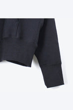 画像をギャラリービューアに読み込む, MADE IN USA #232 12OZ CROSS-KNIT PULLOVER HOODED / BLACK