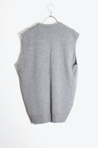 MADE IN USA V-NECK KNIT VEST / GRAY [SIZE: L相当 USED]