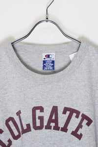 90'S S/S COLGATE PRINT T-SHIRT / GREY [SIZE: L USED]