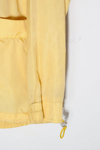 90'S PACKABLE ZIP UP NYLON JACKET / YELLOW [SIZE: M USED]