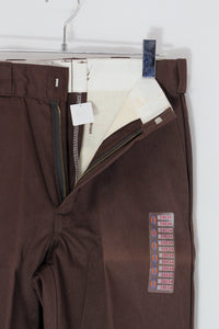 MADE IN USA 90'S 874 WORK PANTS / BROWN [SIZE: W29L34 DEADSTOCK/NOS]