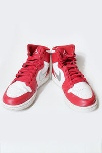 AIR JORDAN 1 RETRO SILVER MEDAL / RED/WHITE [SIZE: US10 (28.0cm) USED]