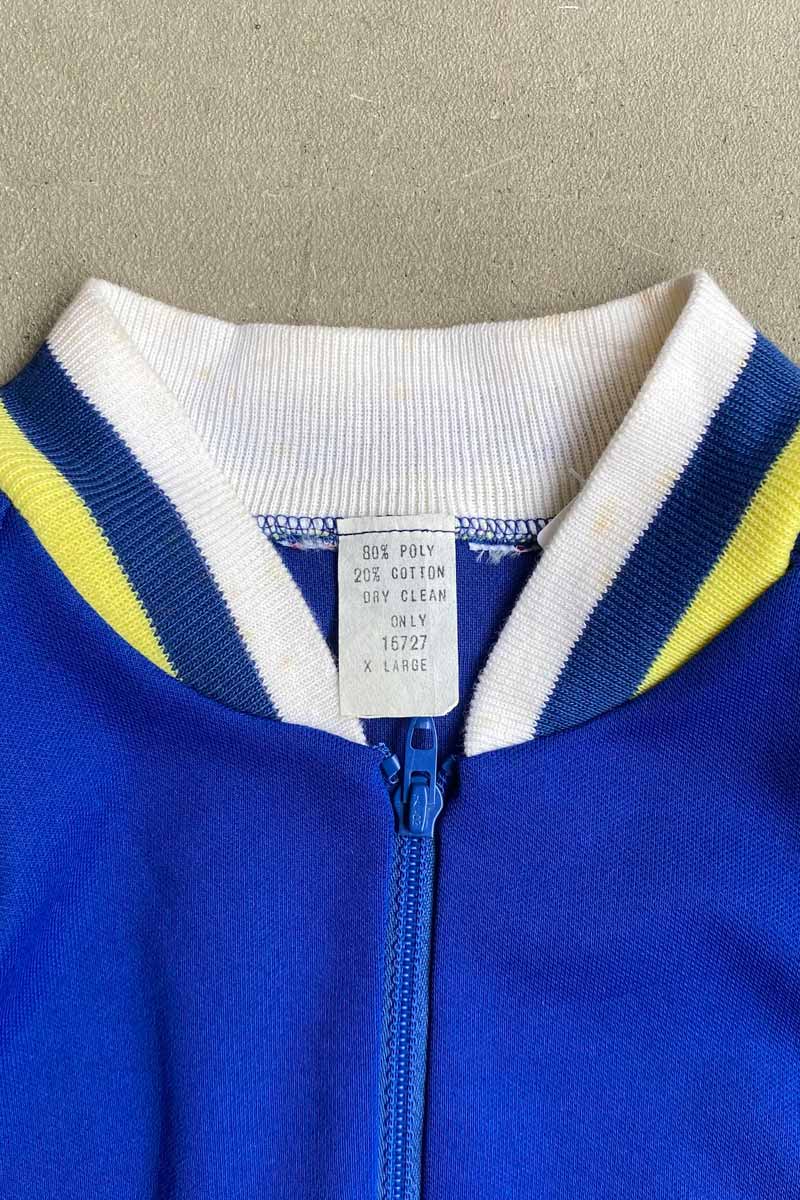 90'S JERSEY TRACK JACKET / BLUE [SIZE: XL USED]