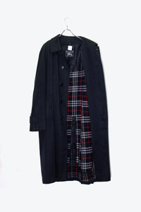 MADE IN ENGLAND 90'S BALMACAAN COAT W/LINER / NAVY［SIZE: L相当 USED]
