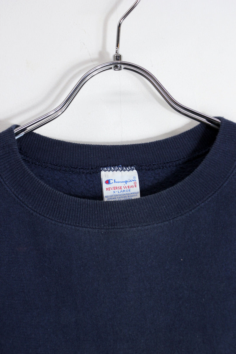 MADE IN USA 90'S REVERSE WEAVE ONE POINT SWEATSHIRT / NAVY [SIZE: XL USED]