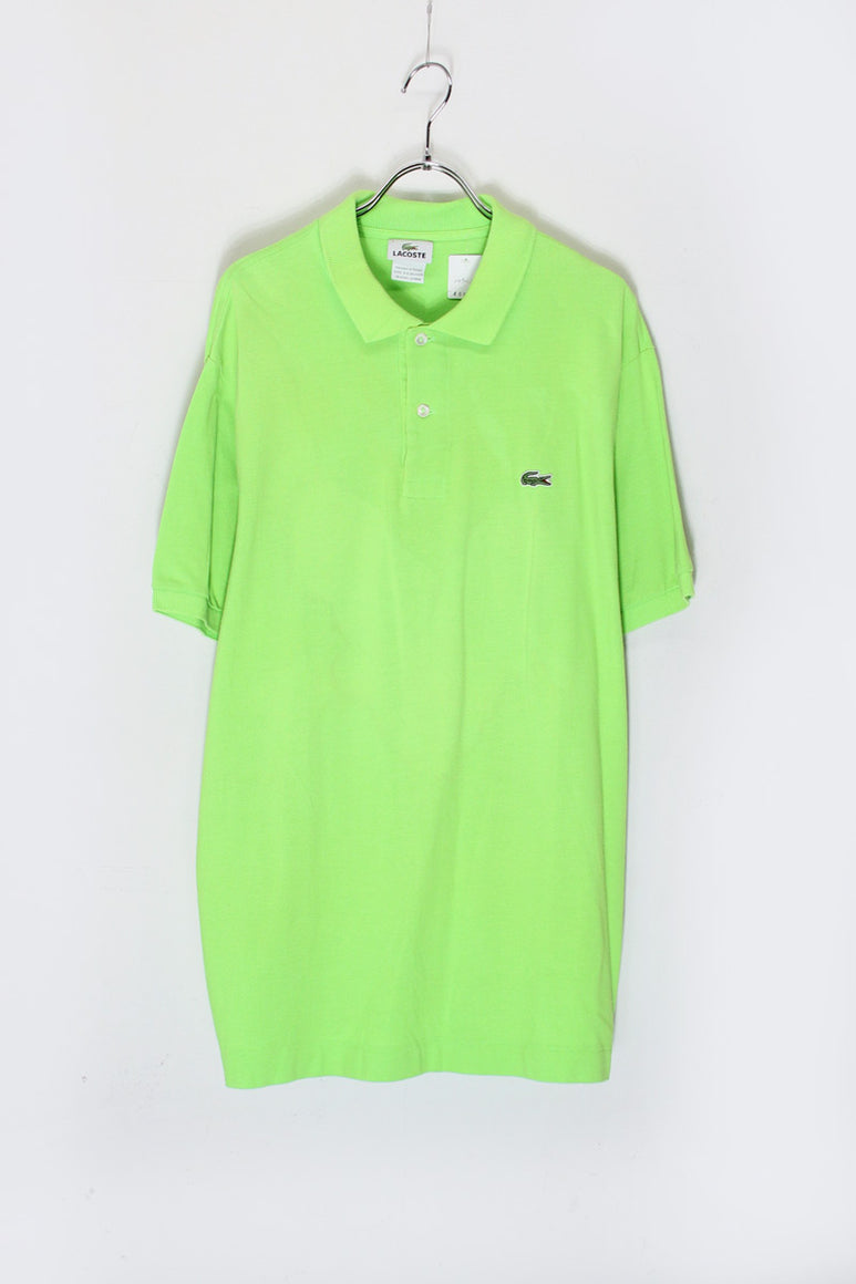 S/S ONE POINT POLO SHIRT / NEON GREEN [SIZE: 7(XXL) USED]