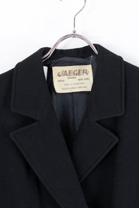 MADE IN GREAT BRITAIN 80'S WOOL TAILORED DOUBLE JACKET / BLACK [SIZE: M相当 USED]