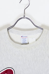MADE IN MEXICO 90'S MASS PRINT REVERSE WEAVE SWEATSHIRT / GREY [SIZE: XXL USED]