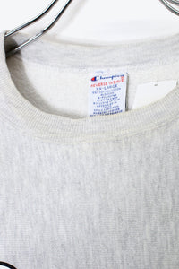 MADE IN MEXICO 90'S MASS PRINT REVERSE WEAVE SWEATSHIRT / GREY [SIZE: XXL USED]