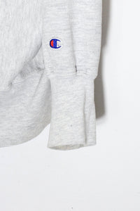 MADE IN MEXICO 90'S INTELISTAF EMBRIODERY REVERSE WEAVE SWEATSHIRT / GREY [SIZE: XL USED]