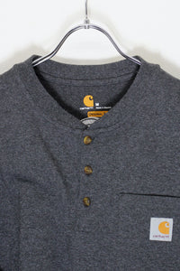 S/S HENLY NECK POCKET T-SHIRT / CHARCOAL GREY [SIZE: M USED]