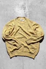 画像をギャラリービューアに読み込む, MADE IN ITALY 90&#39;S COTTON CABLE KNIT SWEATER / YELLOW [SIZE: M USED]
