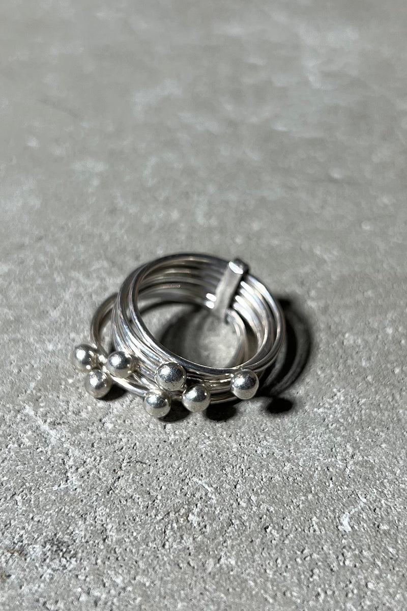 925 SILVER RING / SILVER [SIZE: 19号相当 USED]