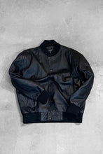 画像をギャラリービューアに読み込む, 90&#39;S LEATHER STADIUM JACKET / BLACK [SIZE: M USED]
