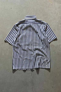 70'S S/S STRIPE SHIRT / WHITE  [SIZE M USED]