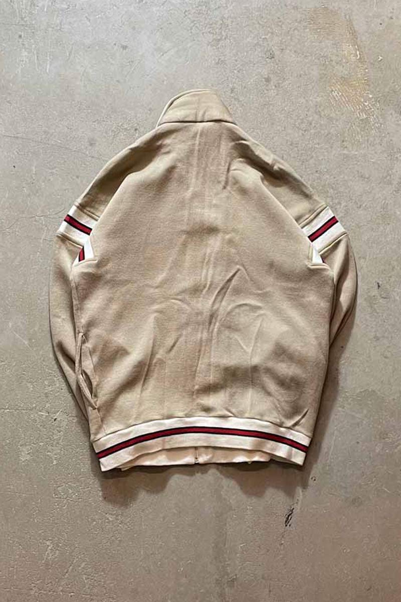 90'S ZIP UP TRACK JACKET / BEIGE	 [SIZE: L USED]