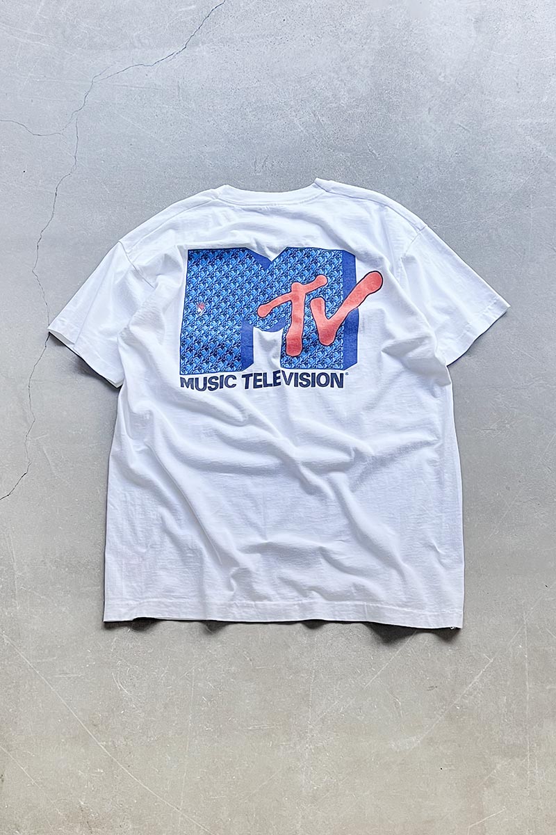 MADE IN USA 90'S MTV T-SHIRT / WHITE [SIZE: XL USED]