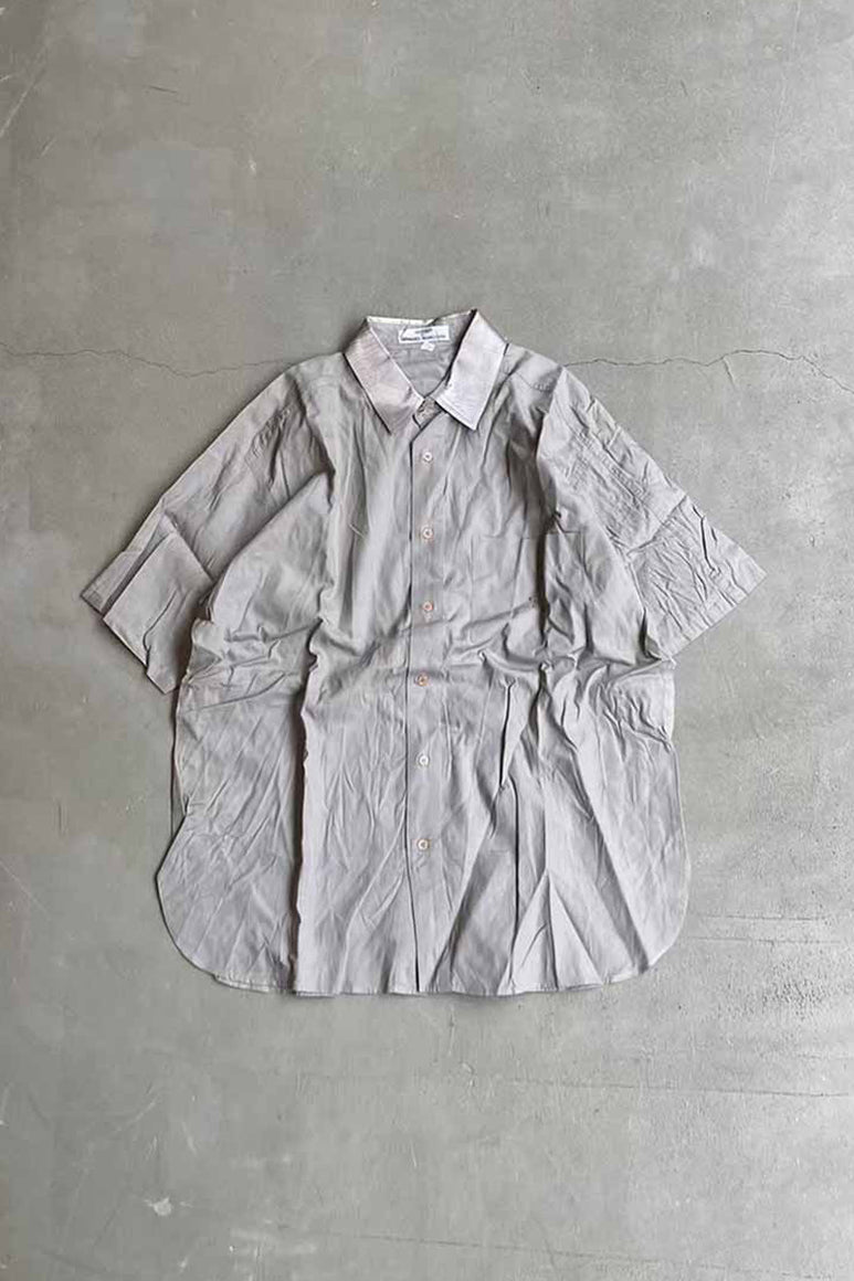 90'S S/S LUSTER COLLAR SHIRT / BEIGE [SIZE: XL USED]