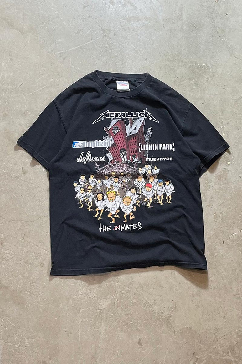 Y2K 03'S SUMMER SANITARIUM T-SHIRT / BLACK [SIZE: L USED]
