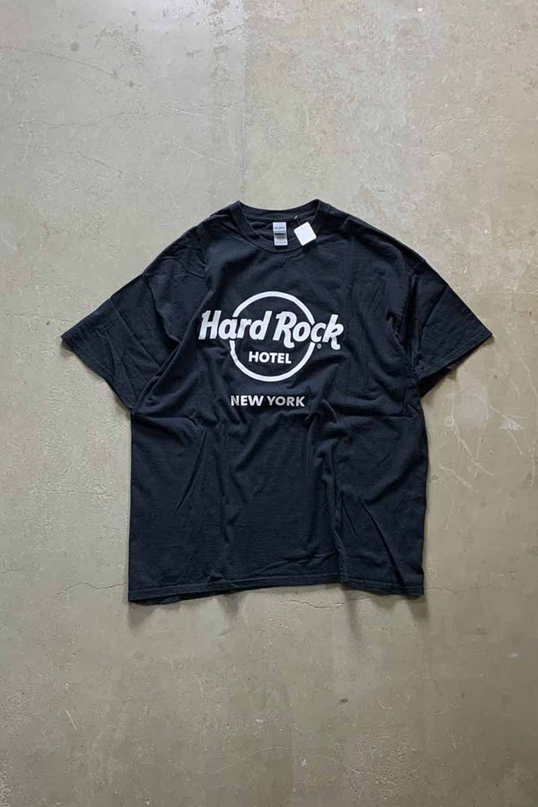 S/S HARD ROCK HOTEL NEW YORK PRINT T-SHIRT / BLACK [SIZE: XXL USED]