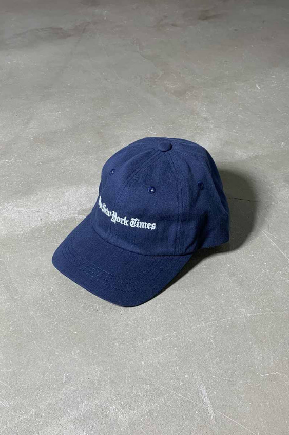 The New York times キャップ　ネイビー　新品未使用 NEW YORK TIMES | NEW YORK TIMES LOGO BASEBALL CAP 日本未発売