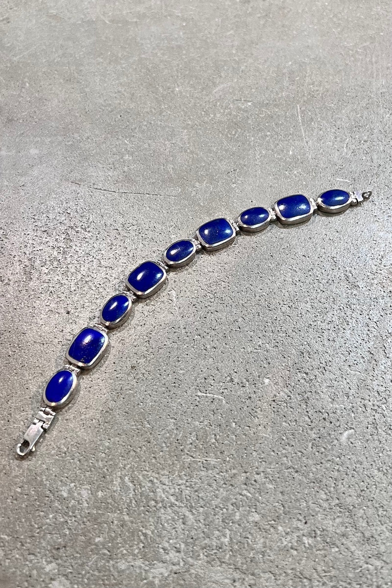 925 SILVER BRACELET W/LAPIS LAZULI / SILVER [SIZE: ONE SIZE USED]
