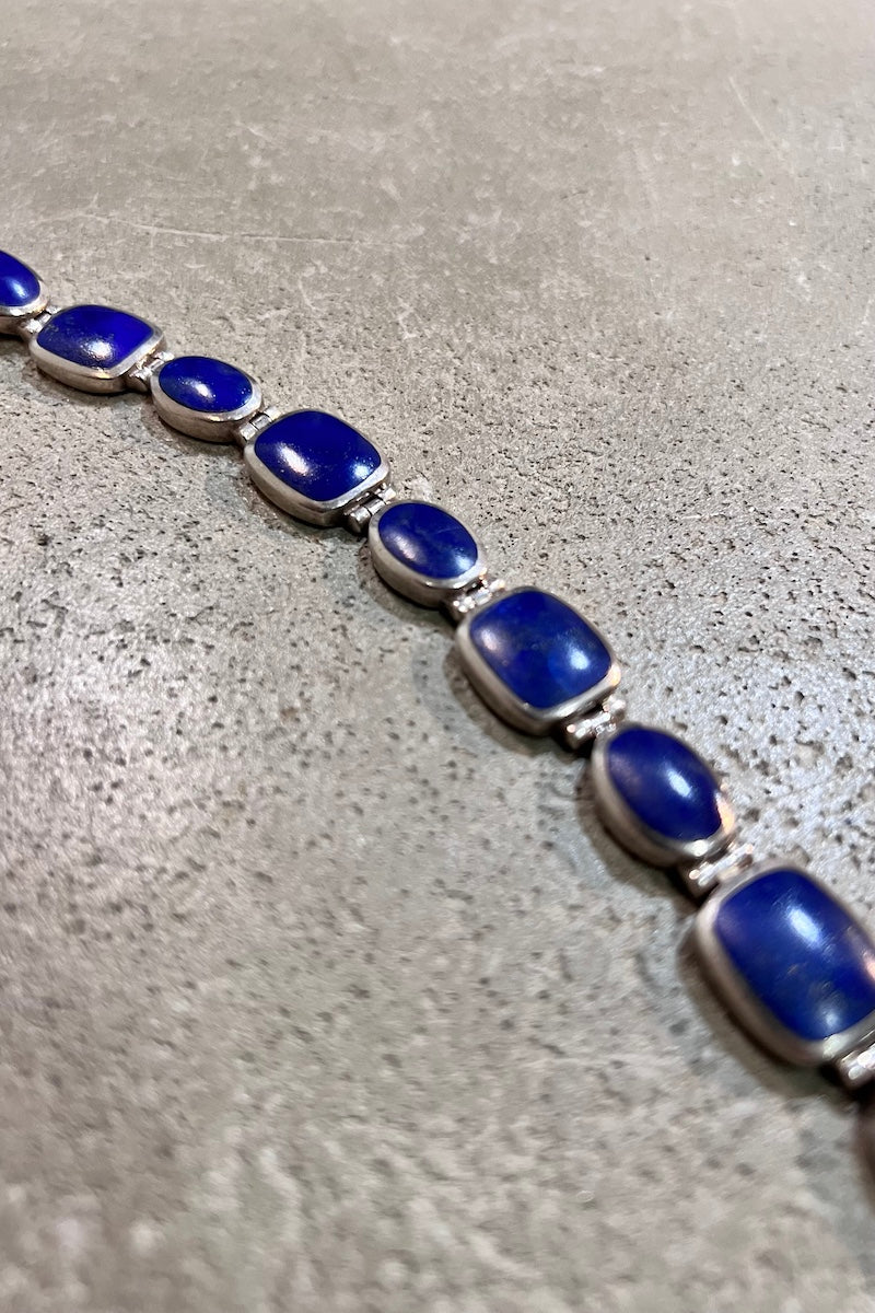 925 SILVER BRACELET W/LAPIS LAZULI / SILVER [SIZE: ONE SIZE USED]