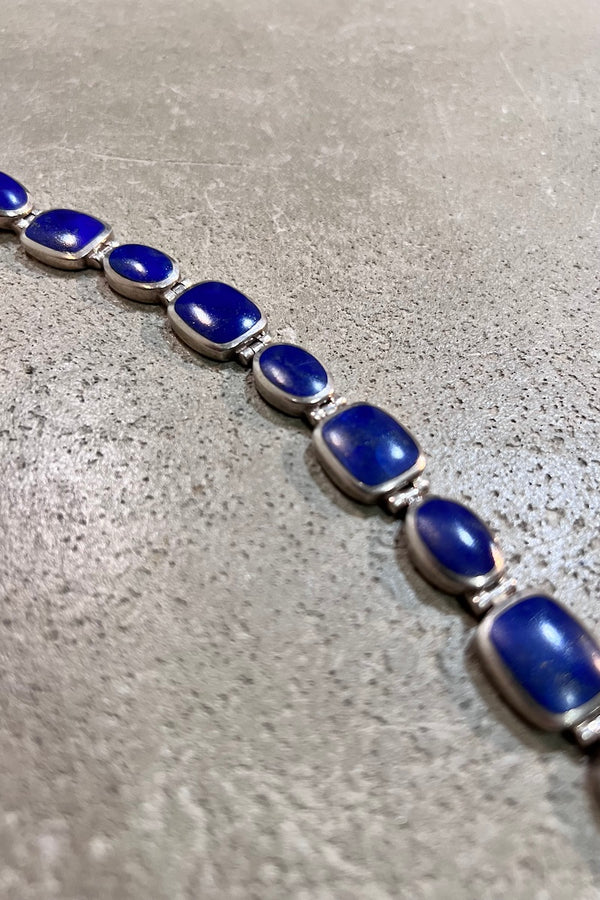 925 SILVER BRACELET W/LAPIS LAZULI / SILVER [SIZE: ONE SIZE USED]