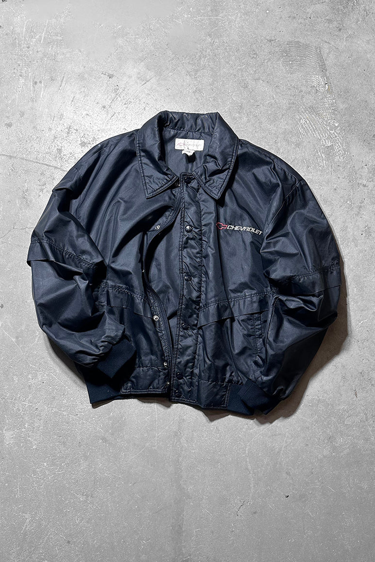 90'S CHEVAOLET NYLON JACKET  / BLACK [SIZE: M USED]