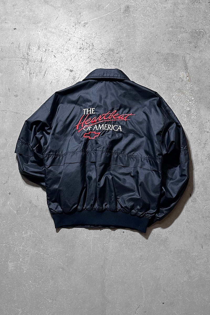 90'S CHEVROLET NYLON JACKET / BLACK [SIZE: M USED]
