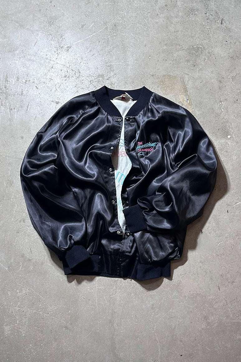 MADE IN USA 80'S CHEVROLET NYLON JACKET / BLACK [SIZE: 2XL USED]