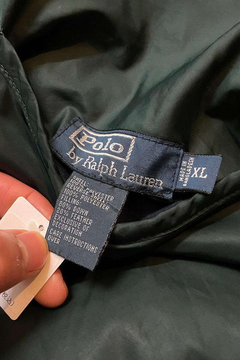 90'S REVERSIBLE DOWN VEST / GREEN [SIZE: XL USED]