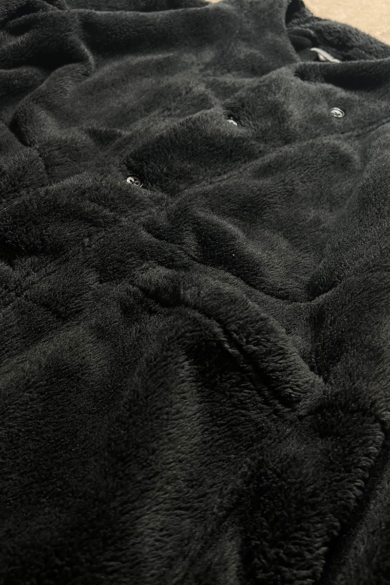MADE IN USA FLEECE COAT / BLACK [SIZE: S USED]